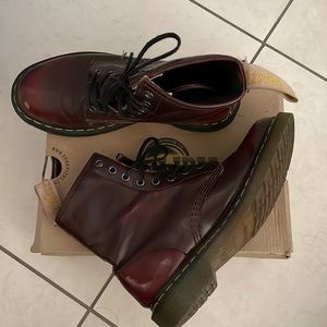 Dr. Marten Cherry Red Vegan Leather 1460 Boot